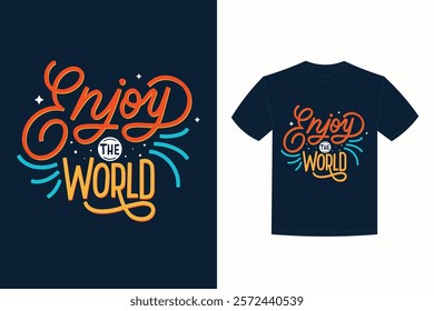 hand drawn travel lettering t shirt design vector