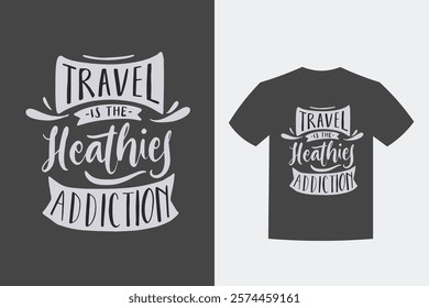 hand drawn travel lettering t shirt design