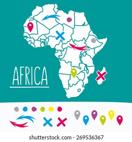 Hand drawn travel map illustration. Perfect for blog and print
