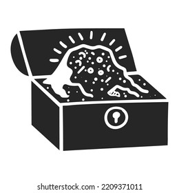 Hand drawn treasure chest icons vector illustration