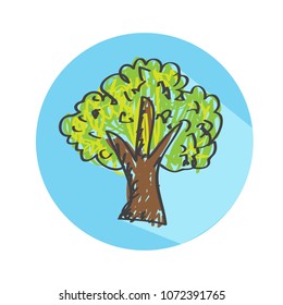 Hand Drawn Tree Icon Stock Vector (Royalty Free) 1072391765