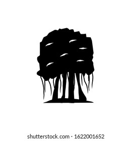 Hand drawn tree isolated on white background. Sketch, vector illustration. eps 10