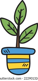 Hand Drawn tree sapling illustration isolated on background