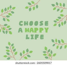 Hand drawn trees, leaves and plants illustration background.