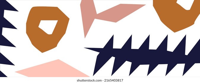Hand drawn trendy abstract illustrations.