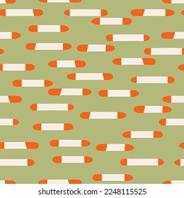 Hand drawn trendy abstract illustrations. Seamless pattern with creative collage in bright color. Scandinavian style. Design for fashion fabric textile wallpaper or wrapping.
