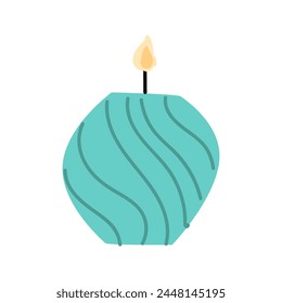 Hand drawn trendy candle. Hand made concept. Can used for banner, label or poster.