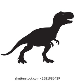 Hand drawn t-rex animal silhouette