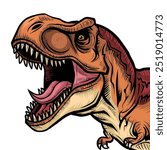 Hand Drawn T-Rex Dinosaur Vector Illustration