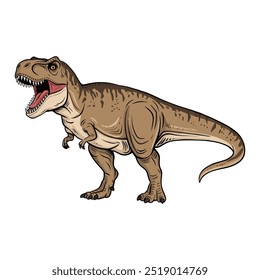 Hand Drawn T-Rex Dinosaur Vector Illustration