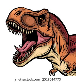 Desenhado à Mão T-Rex Dinossauro Vetor Ilustração