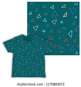 hand drawn triangle. Creative childish texture. Great for fabric,baby cloth, textile Vector Illustration