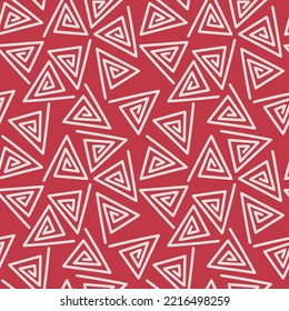Hand drawn triangle seamless pattern vector. Abstract lines geometric backdrop illustration. Wallpaper, graphic background, fabric, textile, print, wrapping paper or package design.