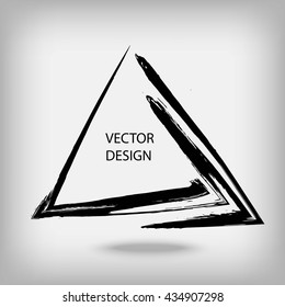 Hand drawn triangle shapes.  logo, label, brand design element.