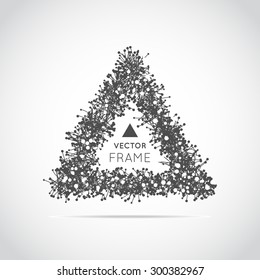 Hand drawn triangle. Triangular vector frame