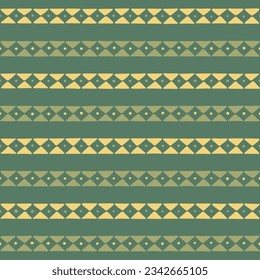 triángulos dibujados a mano, puntos. arte decorativo. fondo repetitivo verde. patrón sin costuras vectorial. muestra geométrica de tela. papel envolvente. plantilla de diseño continuo para textil, lino, decoración doméstica