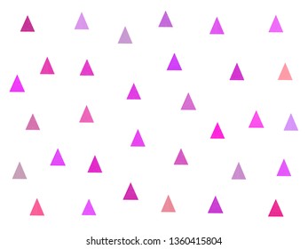 Hand drawn triangles pattern. Abstract geometric memphis colored background. Pink vector sketch, doodles. Vintage lines, dots texture. Creative fashion ink paint. Design textile, fabric