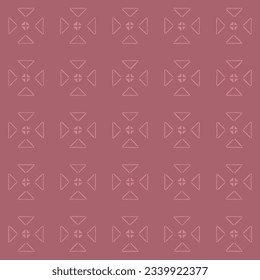hand drawn triangles. pink repetitive background. vector seamless pattern. retro stylish texture. geometric illustration. fabric swatch. wrapping paper. design template for linen, home decor, apparel