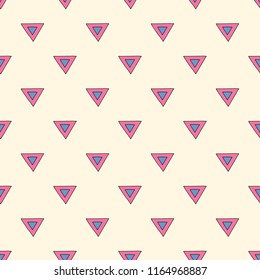 Hand drawn triangles seamless pattern. Abstract texture in modern style for wallpaper, wrapping paper, textile design, surface, phone case print, fabric.
