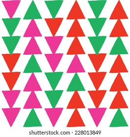 Hand drawn Triangles Seamless Repeating Geometric Pattern.Use as pattern fills.
