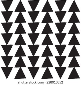 Hand drawn Triangles Seamless Repeating Geometric Pattern.Use as pattern fills.