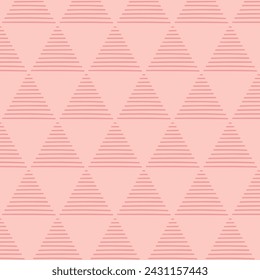 Hand drawn triangles vector illustration. Color seamless pattern on isolated background. Hand doodle sign concept.