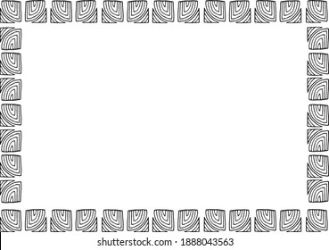 Hand drawn tribal block border vector