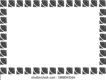 Vector de borde tribal dibujado a mano