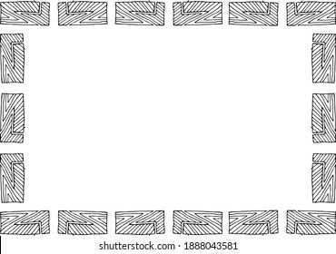 Vector de borde tribal dibujado a mano