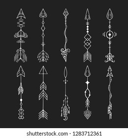 Big Set Hand Drawn Tribal Arrows Stock Vector (Royalty Free) 515881801 ...