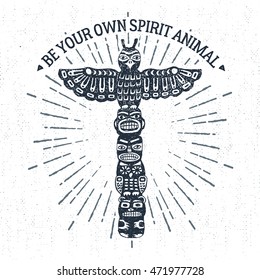 Hand drawn tribal label
