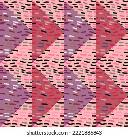 Hand drawn tribal lines mosaic vintage ornament. Abstract geometric ethnic tile. Design for fabric, textile print, wrapping paper, cover. Vector illustration