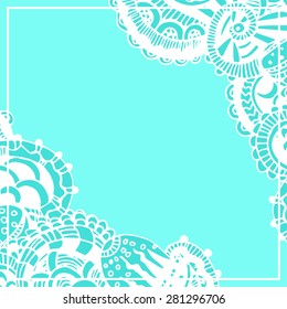 hand drawn tribal pattern card invitation save the date wedding