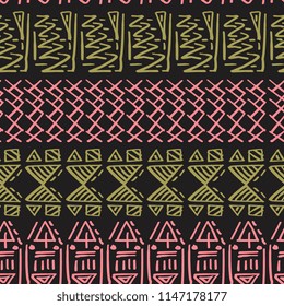 Hand drawn tribal pattern with creative egypt symbol natural drawing style for textile and fashion
