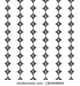 Hand drawn tribal seamless surface design. Vector textile fabric