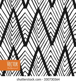 Hand drawn tribal triangle arrow pattern in vector.