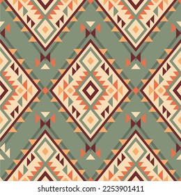 Hand Drawn Tribal Vector Seamless Pattern. Navajo Graphic Print. Aztec Geometric Background. Ethnic Boho Eye Dazzler Design perfect for Textiles, Fabric.