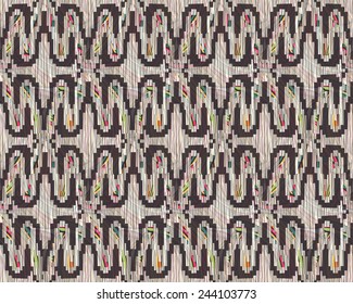 Hand drawn tribal vector seamless pattern. Abstract seamless ethnic vector pattern