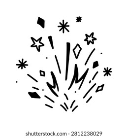 Hand Drawn Trigger Spark Burst Icon