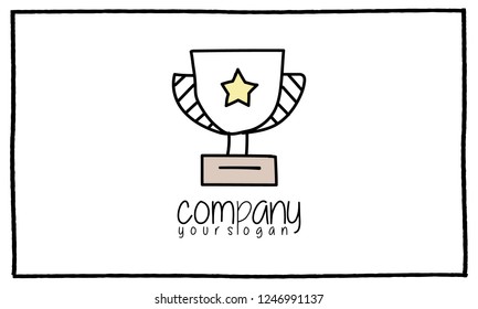 Hand drawn trophy icon