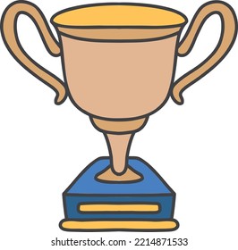 Ilustración de trofeo Hand Drawn aislada en segundo plano