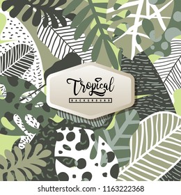 hand drawn tropical background