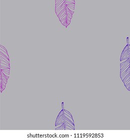 hand drawn Tropical leaf seamless  pattern vector