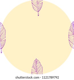 hand drawn Tropical leaf seamless  pattern vector