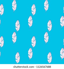 hand drawn Tropical leaf seamless  pattern vector