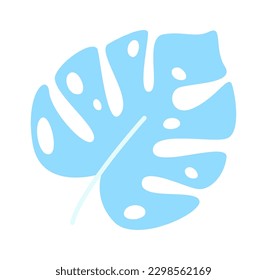 Hand drawn tropical leaf. Vector illustration