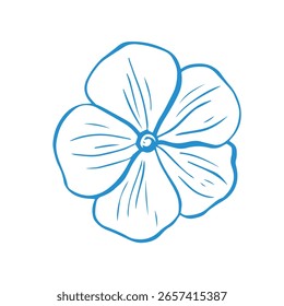 Flor de vetor tropical desenhada à mão, ilustração de doodle extravagante