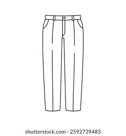 hand drawn trouser outline illustration