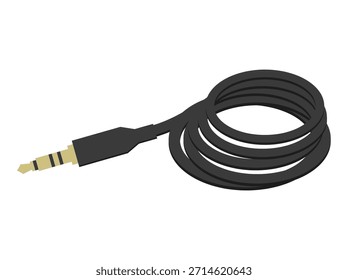 Dibujado a mano TRRS Cable Ilustración