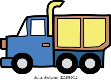 Hand Drawn truck illustration isolated on background